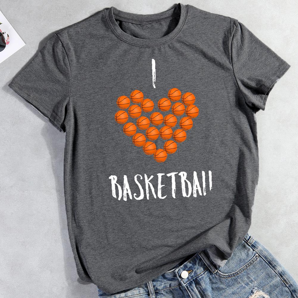 i love basketball Round Neck T-shirt-0021854-Guru-buzz