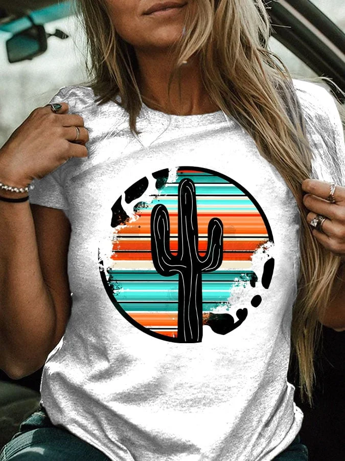 Women'S Cowhide Cactus T-Shirt