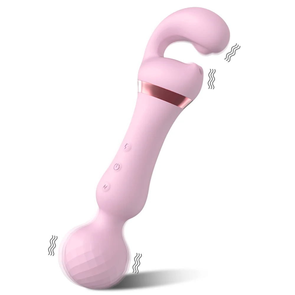 Clitoris G-spot Magic Wand Vibrator - Rose Toy