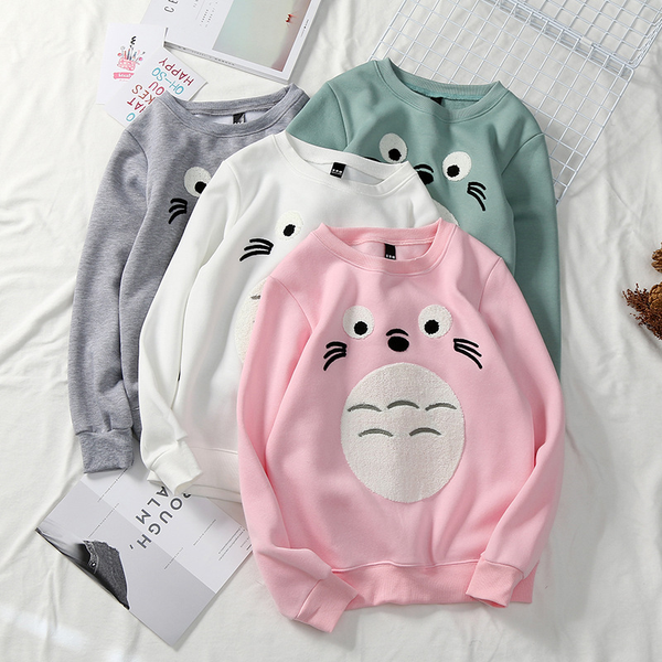 Unisex Totoro Hoodie Fleece Jumper SP153541