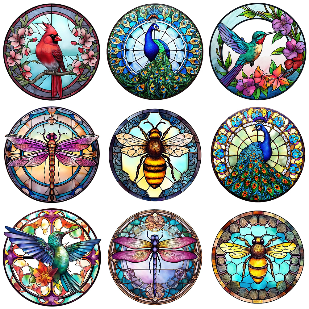 Diamond Painting - Full Round - Horror Ambience Stained  Glass(30*30cm)-1014816.05