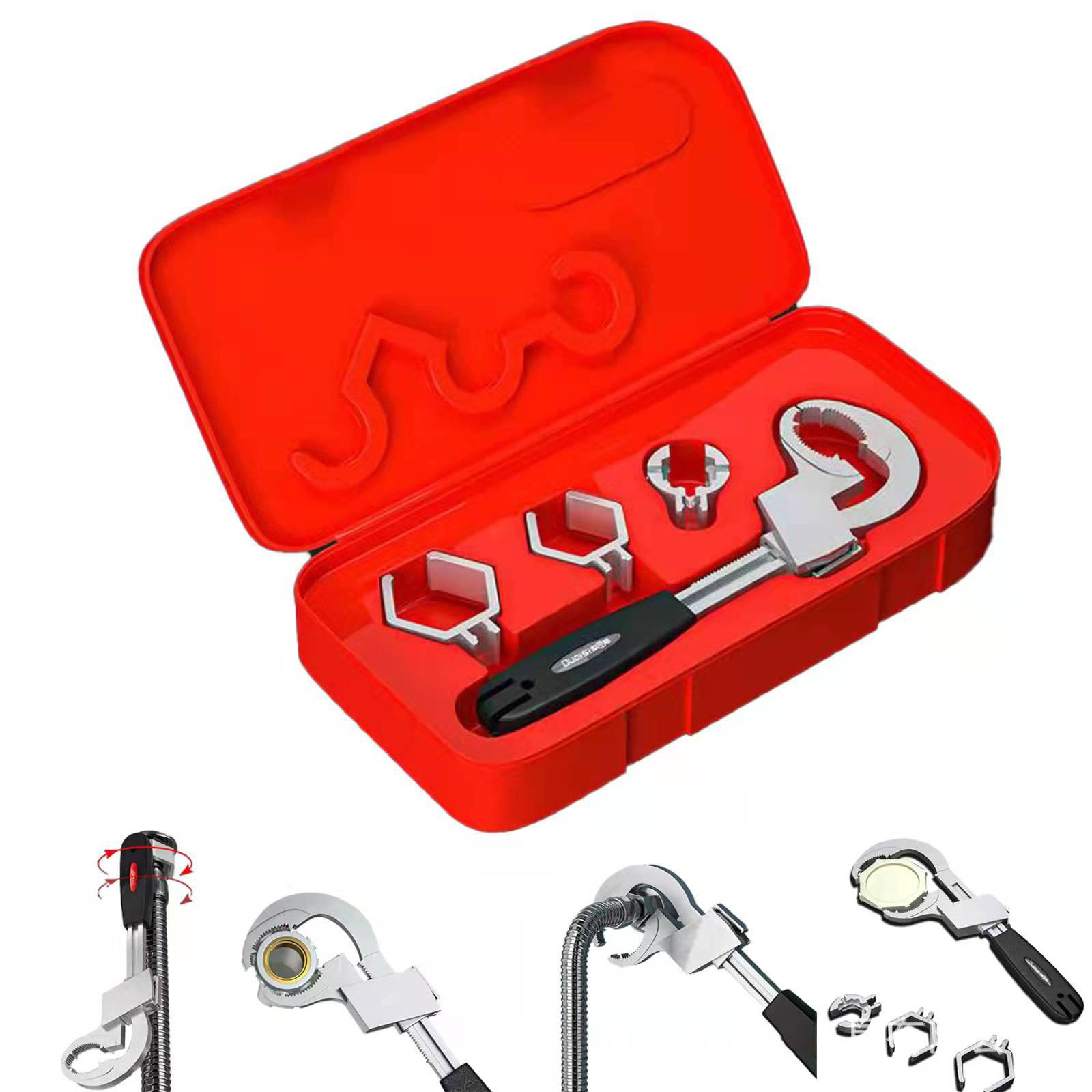 Multipurpose Sink Wrench Toothed Adjustable Wrench Plumbing Sink