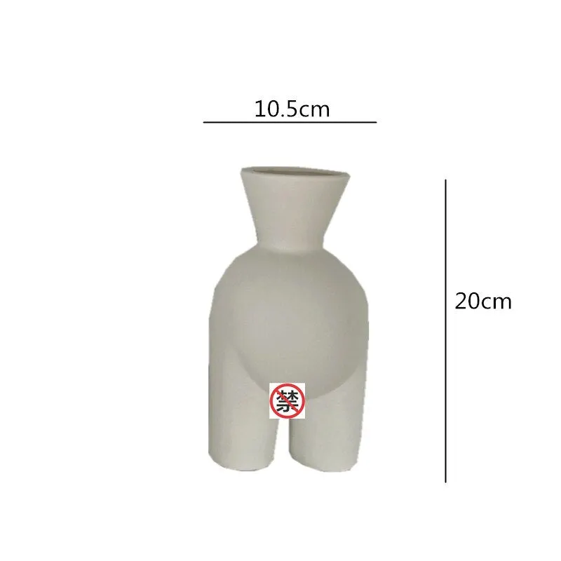 Creativity Ceramics Vase Human Body Nude Abstract Flower Vase Flower