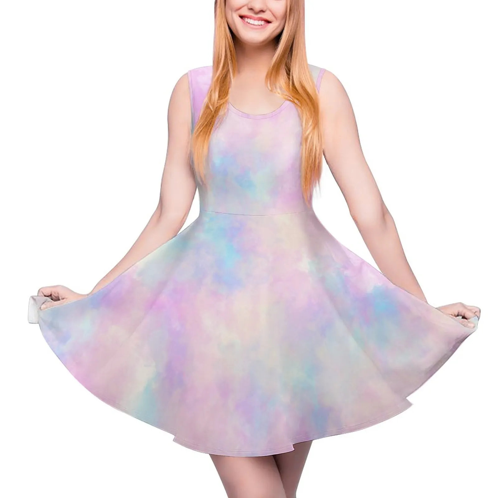 rave skater dress Ecstatic Mood Rave Skater Dress in Rainbow Colors