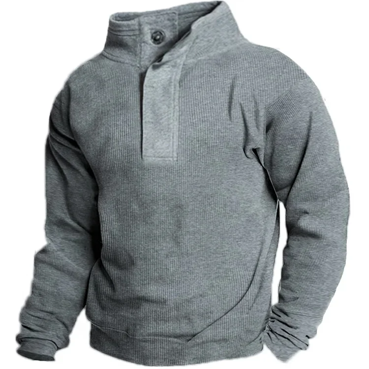 Men's Vintage Waffle Tactical Sweatshirt