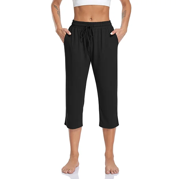TARSE Women's Capri Loose Soft Yoga Pants 05-1