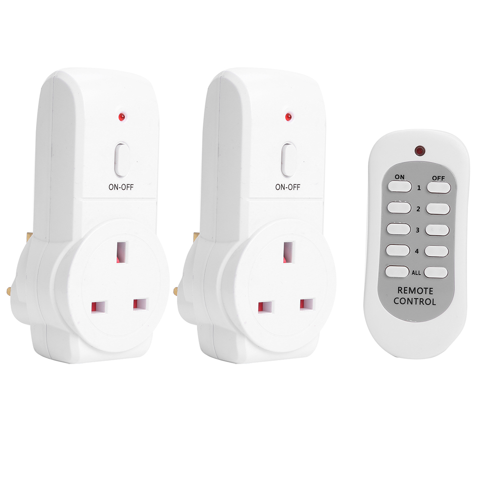 2pcs UK Plug Power Outlet Light Switch Socket+1pc Wireless Remote Control, 501 Original
2pcs UK Plug Power Outlet Light Switch Socket+1pc Wireless Remote Control, 501 Original