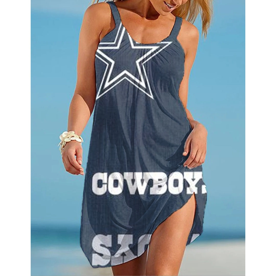 Dallas Cowboys Women's Casual Outfit 2PCS Summer Long Sleeve