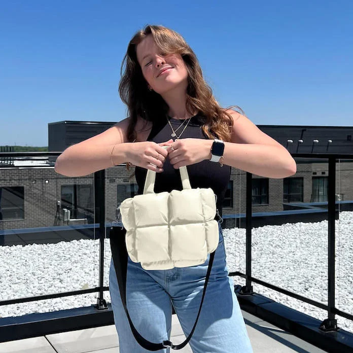 Elia Quilted Mini Puffer Tote Bag