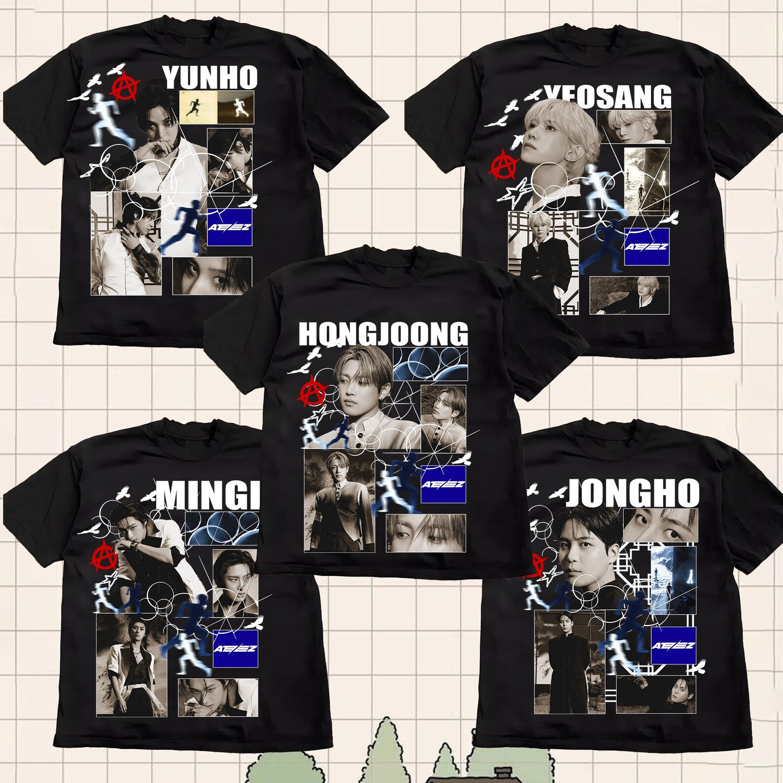 Ateez Golden Hour Part 4 Members T-Shirt