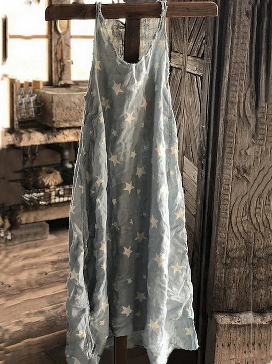 Casual Sleeveless Round Neck Dress