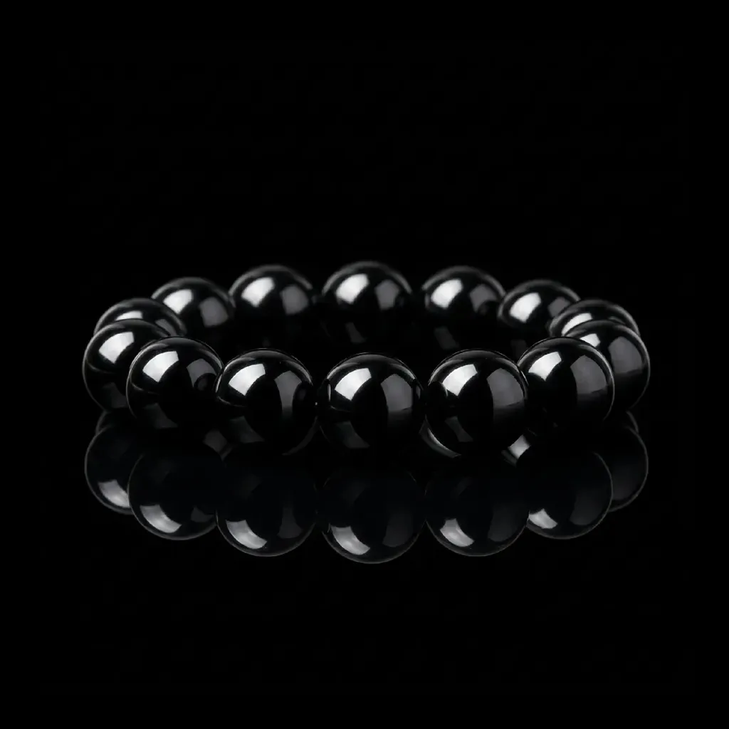 JiStones | Icelandic Black Gold Obsidian Healing Bracelet - Pure Volcanic Soul