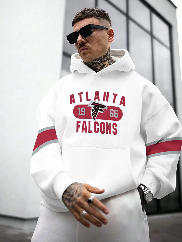 Atlanta Falcons Printed Hooded Pocket Pullover Hoodie
