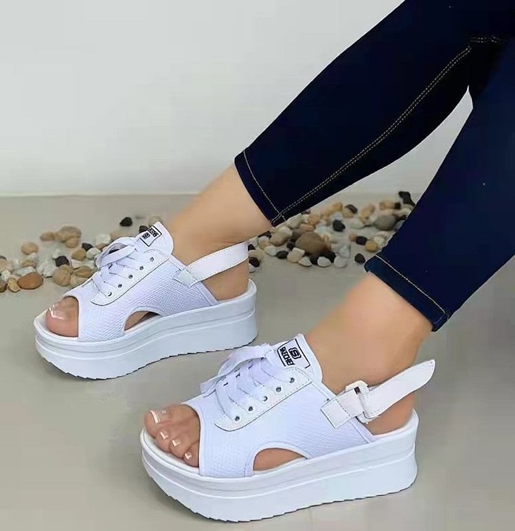 Women's Platform Velcro Strap Sandals