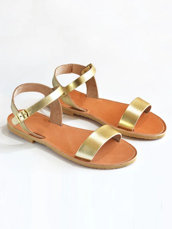 Belted Low Heeled Sandals