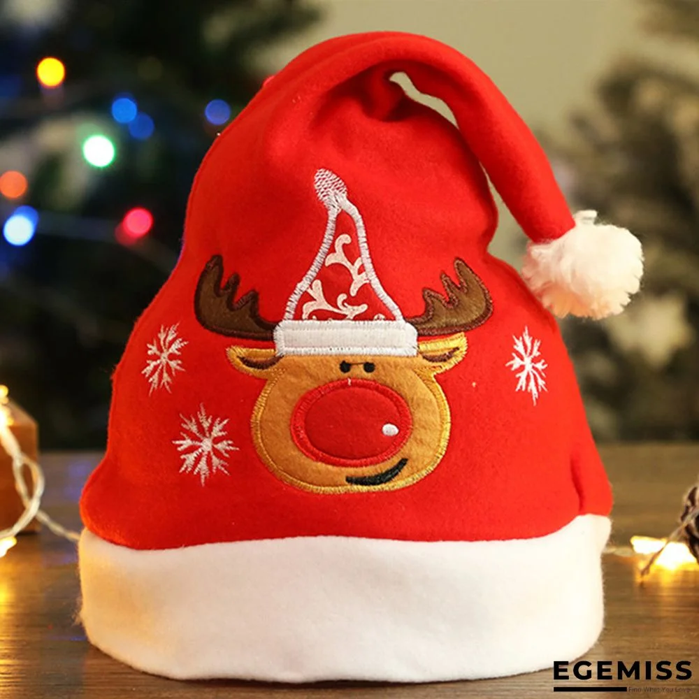 Khaki Fashion Patchwork Embroidered Christmas Hat | EGEMISS