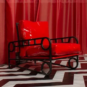 pornhint Pornhint BONDAGE ARMCHAIR with bondage restraints for spanking or whipping. BDSM bed, dungeon chair for cbt. Fetish furniture, adult toys