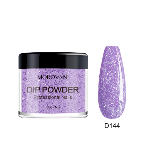 Morovan Medium Pluple Glitter Single Dip Powder D144