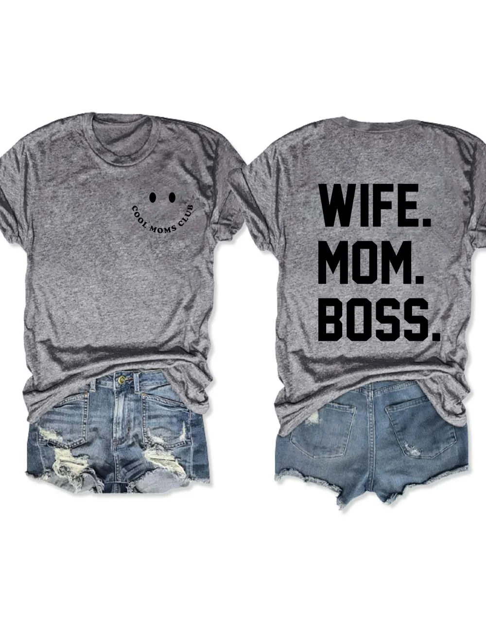 Cool Moms Club, Wife, Mom, Boss T-Shirt