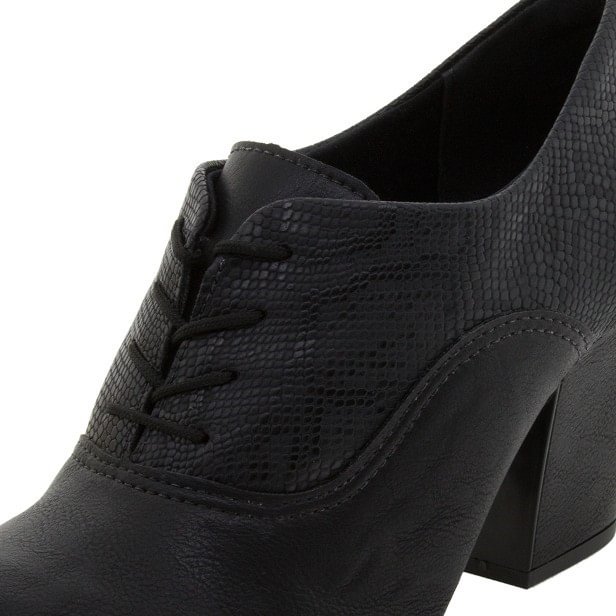 Black Lace-up Python Vintage Shoes Women's Brogues |FSJ Shoes