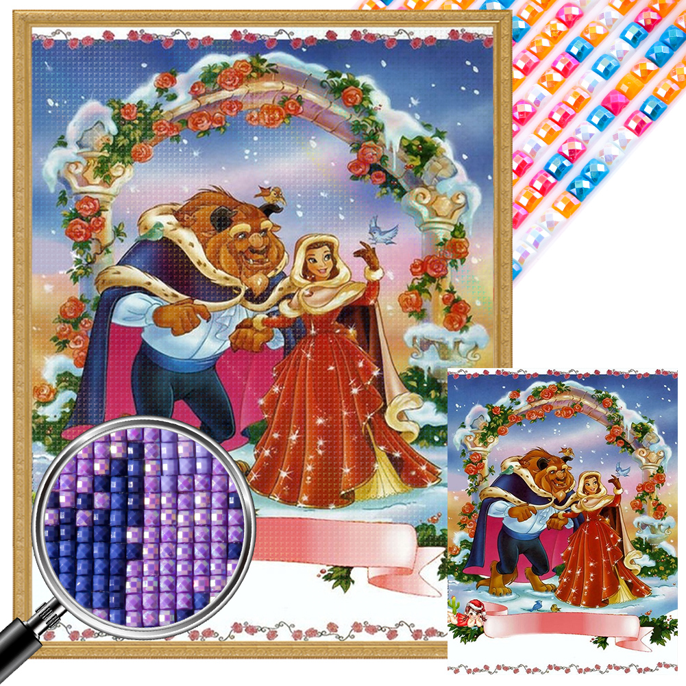 Princess Belle 30*40CM(Canvas) Full Round Drill Diamond Painting