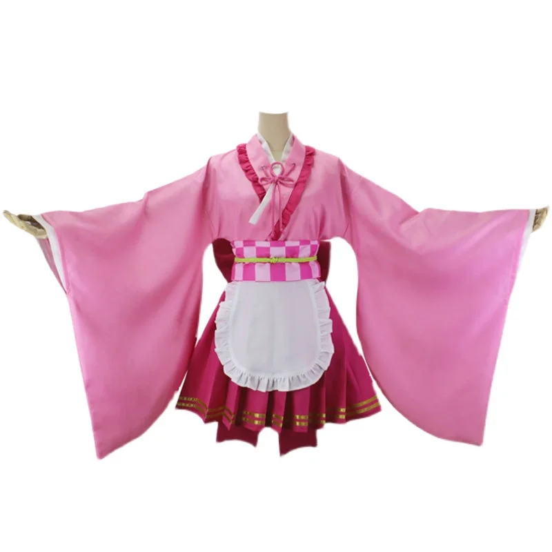 Kanao Tsuyuri Maid Dress Kimono Cosplay Costume