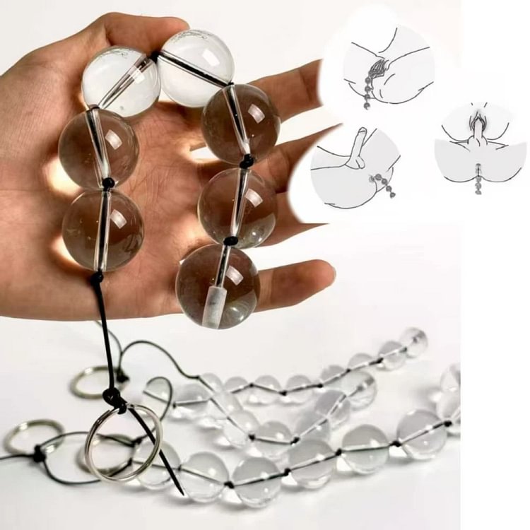 pornhint Pornhint Anal Butt Plug Glass Beads Balls Massager Vagina G-Spot Stimulate Sex Toy BDSM BDSM