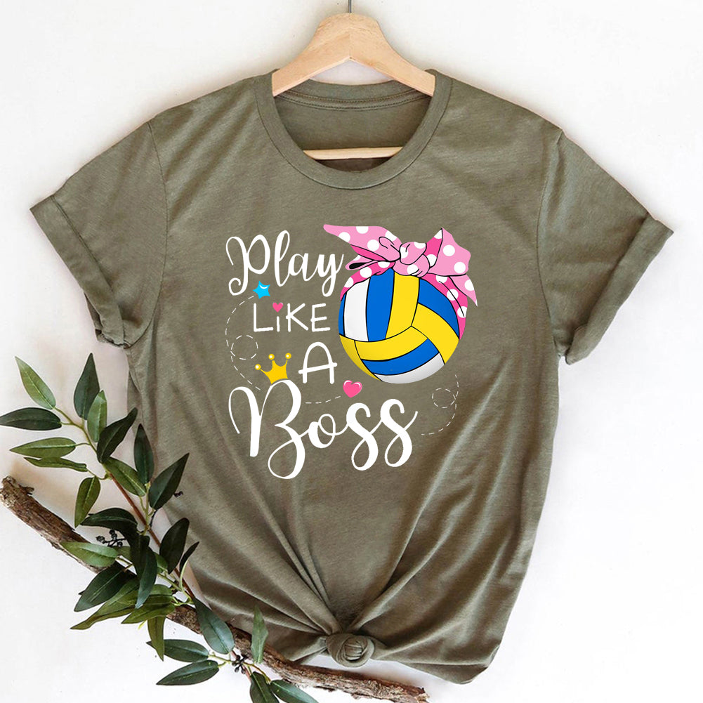 Play Like a Boss Volleyball T-Shirt-07553-Guru-buzz