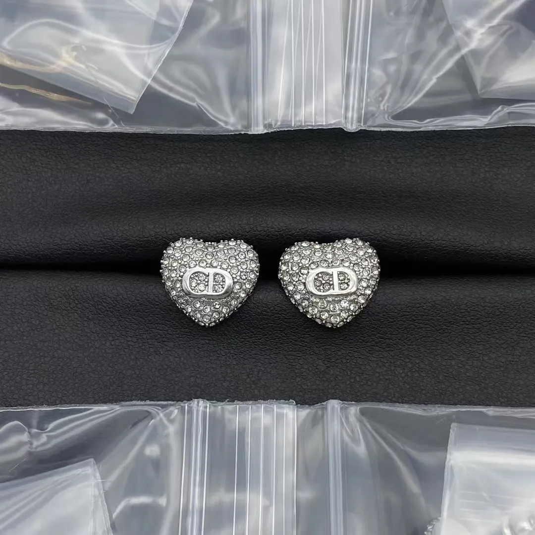 Dior Heart Stud Earrings