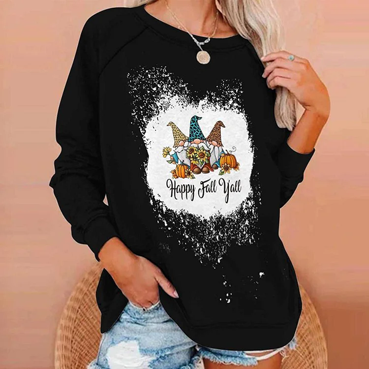Casual Printed Long Sleeve Sweatshirt