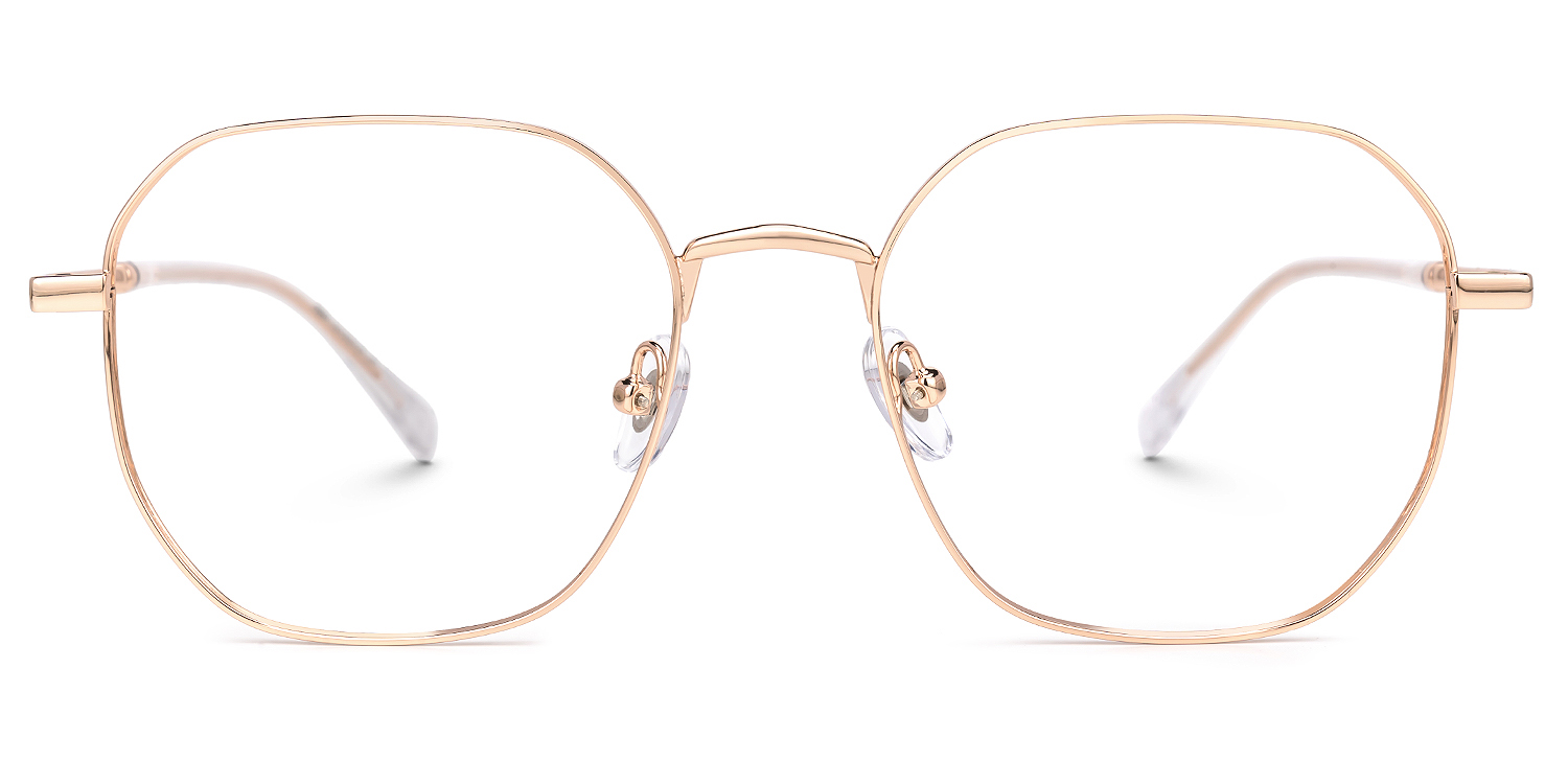 Halifax Geometric Gold Eyeglasses Vooglam UK