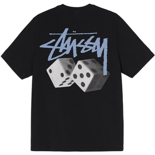 Stussy Roll The Dice Pigment Dyed Tee Black