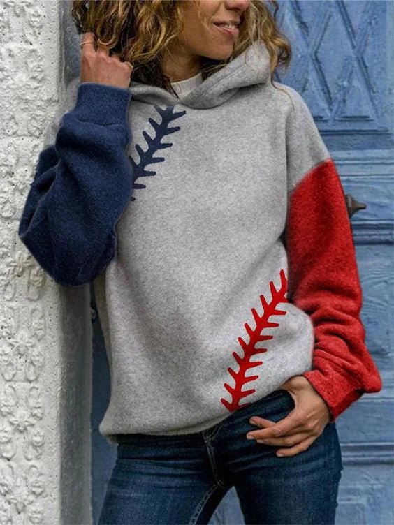 Women's Baseball Casual Hoodie socialshop