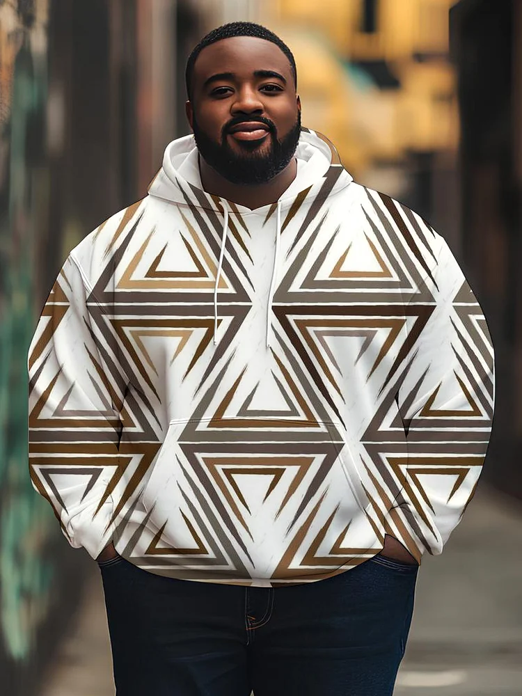 Men's Irregular Geometric Patterns Casual Hoodie