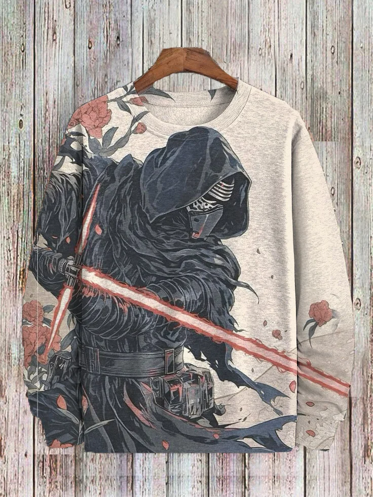 Men's Kylo Ren Japanese Art Print Casual Sweatshirt