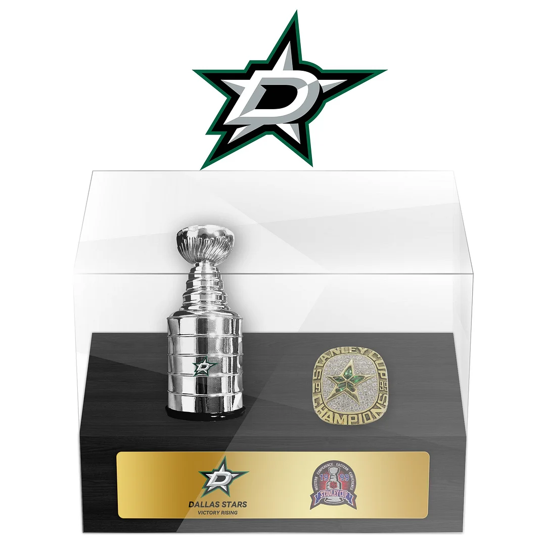 Dallas Stars NHL Trophy And Ring Display Case