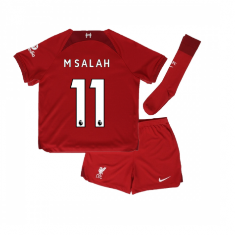 FC Liverpool Mohamed Salah 11 Home Shirt Kids & Junior Mini Kit 2022-2023