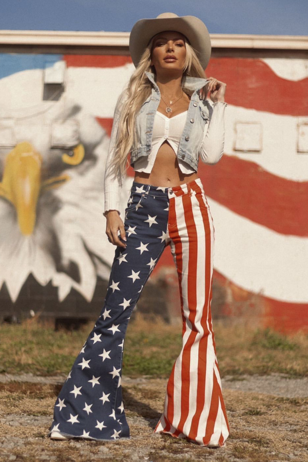 American Flag Super Flares Pants