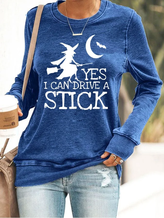 Women's Yes I Can Drive A Stick Sweatshirt socialshop