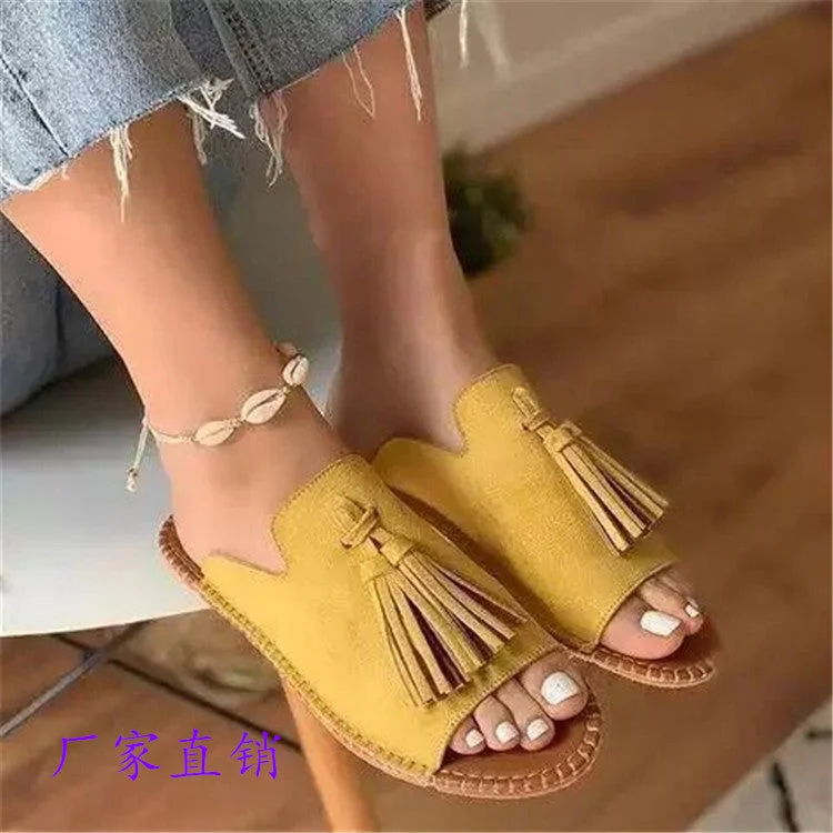 Women's Round Toe Hemp Rope Outer Wear Casual Sandals & Slippers