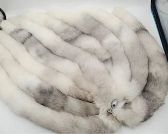 pornhint Pornhint White gray Nine tails Fox Tail Cosplay Anime Sexy Cute Animal Furry Mature Fox Tail Butt Plug Real Fox Tail White