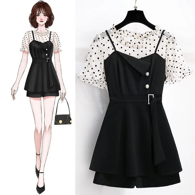 Fashion Pokla Dots Two-Piece Set P11638