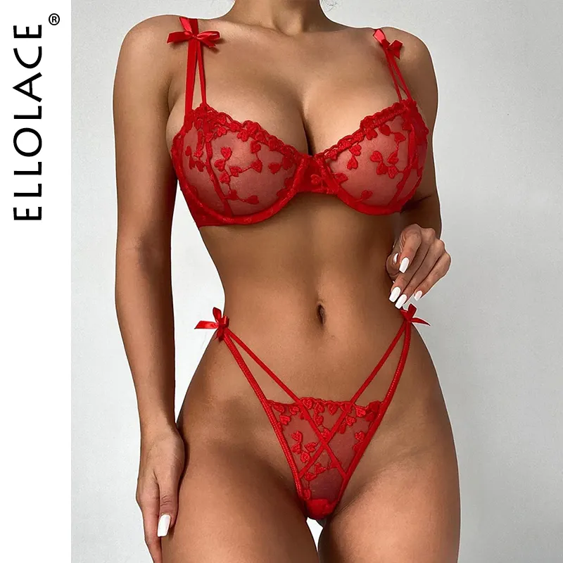 Uaang Ellolace Sensual Lingerie Woman Lace Sexy Lingerie Underwear Set