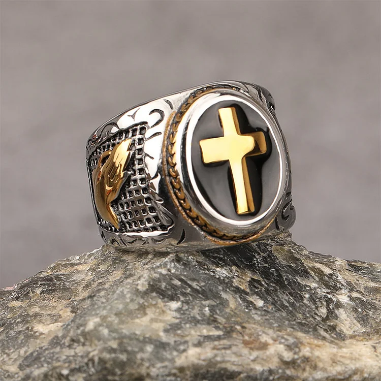 Olivenorma Cross Symbol Vintage Ring