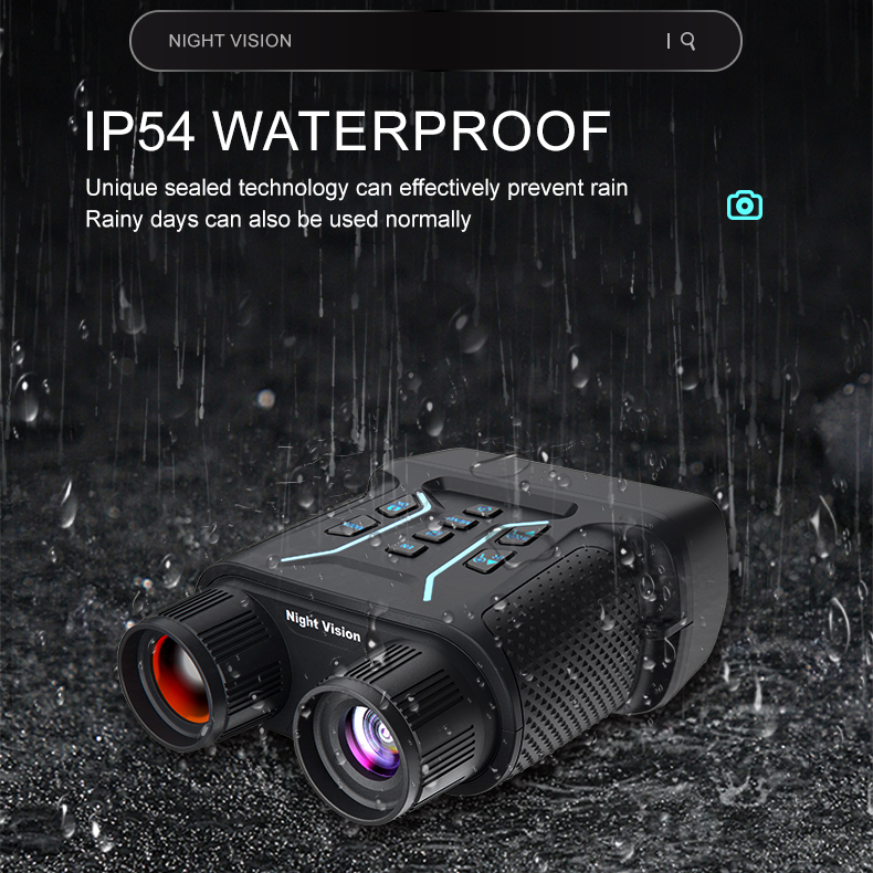 BekinTek Full Color 4K Night Vision Binoculars Rechargeable Digital Telescope Infrared Night View NVG Goggles 400m Full Dark Observing Starlight Sensor 7x IR 8x Zoom 4.5 Inches Large HD Screen 4K Video 36M Photo 4 Color Effect Support 360P ENV 5