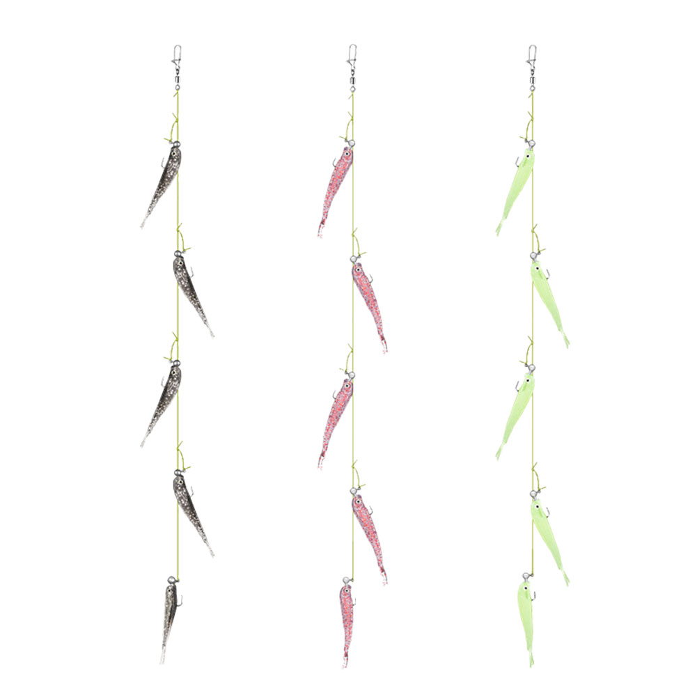 Cluster Soft Lure 5 Bars Fishing Bait Wobbler Fork Tail Metal Sea Bass Bait, Fluorescent color, 501 Original
Cluster Soft Lure 5 Bars Fishing Bait Wobbler Fork Tail Metal Sea Bass Bait, Fluorescent color, 501 Original