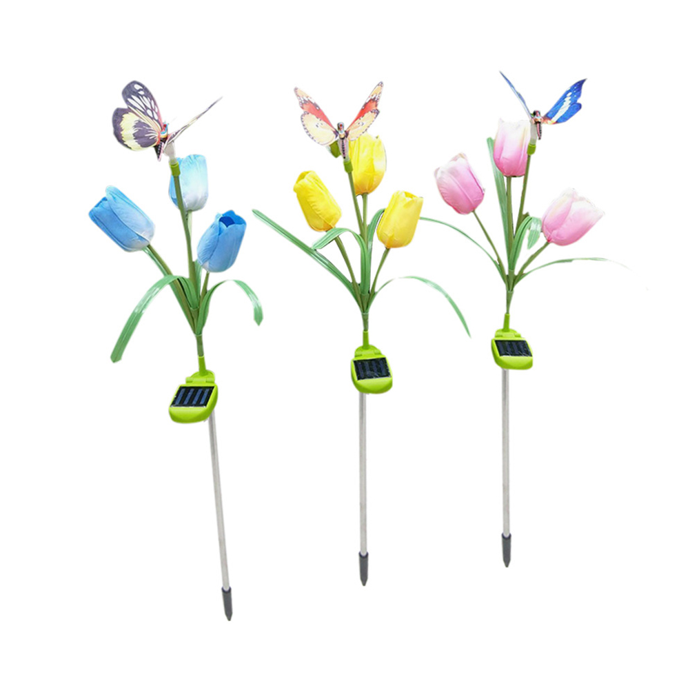 3pcs LED Solar Light Colorful Butterfly Tulip Lawn Stake Lamps Garden Decor, 501 Original
3pcs LED Solar Light Colorful Butterfly Tulip Lawn Stake Lamps Garden Decor, 501 Original