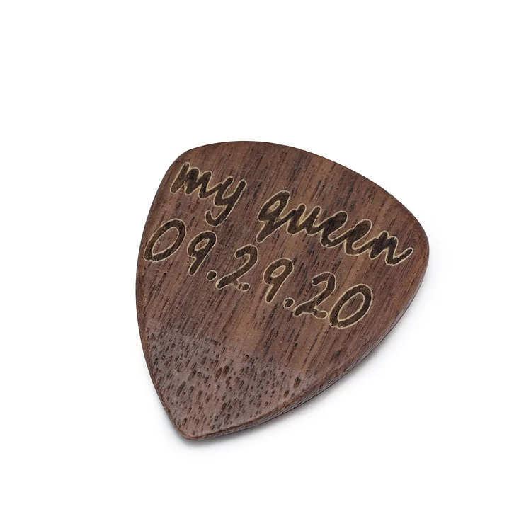 Personalized Custom Picks Black Walnut Wood Gifts for Guitar Lovers