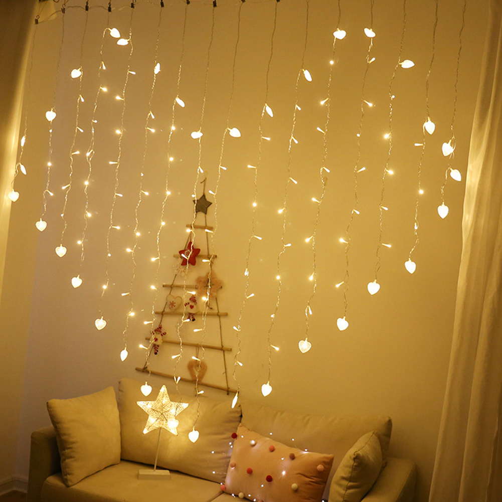 2.5x1.5m 126LEDs Love Heart Curtain Light String Wedding Decoration EU Plug, Warm white, 501 Original
2.5x1.5m 126LEDs Love Heart Curtain Light String Wedding Decoration EU Plug, Warm white, 501 Original
