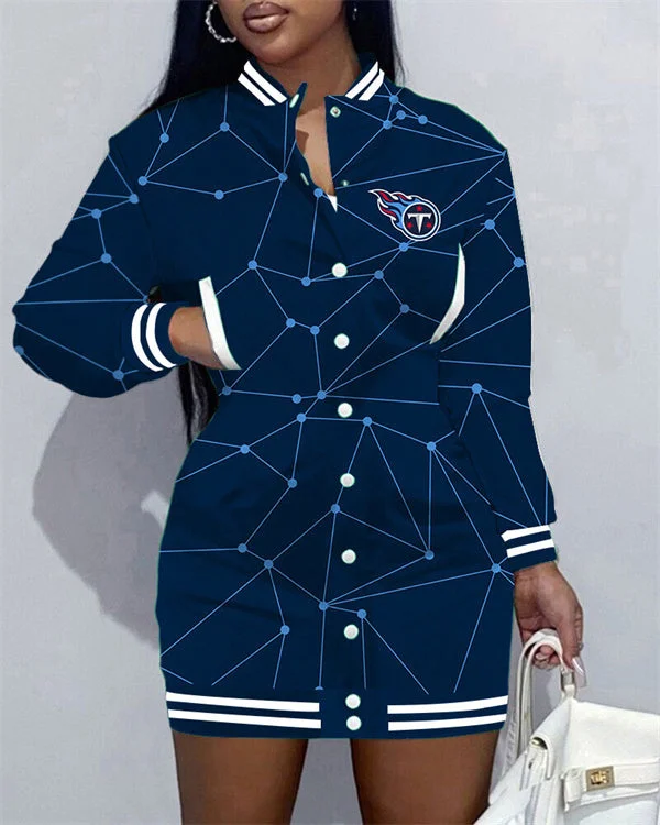 Tennessee Titans
Limited Edition Button Down Long Sleeve Jacket Dress